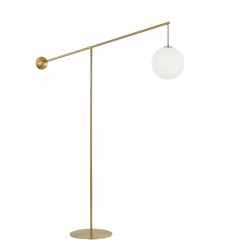  1LT Incandescent Floor Lamp, AGB w/ Opal Glass-(HOL-1061F-AGB)-Dainolite