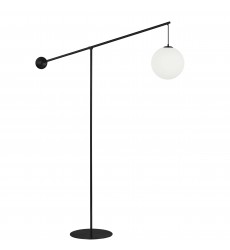  1LT Incandescent Floor Lamp, MB w/ Opal Glass-(HOL-1061F-MB)-Dainolite