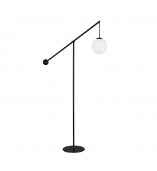  1LT Incandescent Floor Lamp, MB w/ Opal Glass-(HOL-661F-MB)-Dainolite