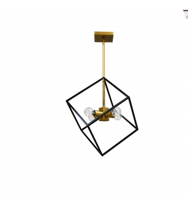  4LT Pendant, Vintage Bronze & Matte Black Finish-(KAP-144P-VB-MB)-Dainolite