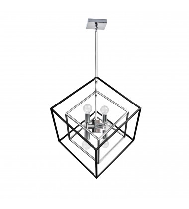  6LT Pendant, Polished Chrome & Matte Black Finish-(KAP-196P-PC-MB)-Dainolite