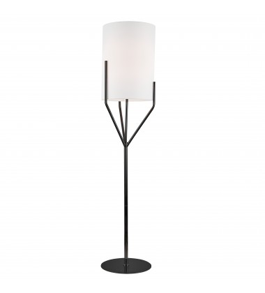  1LT Incandescent Floor Lamp, MB w/ WH Shade-(KHL-651F-MB)-Dainolite