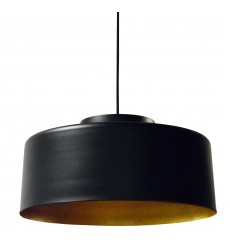  1LT Incandescent Metal Pendant,Black & Gold Finish-(KUP-201P-BK-GLD)-Dainolite