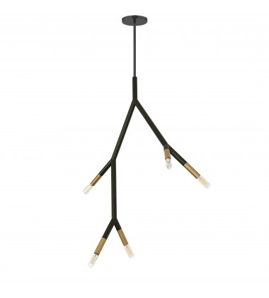 5LT Incandescent Pendant, MB / AGB-(MOR-125P-MB-AGB)-Dainolite  5LT Incandescent Pendant, MB / AGB-(MOR-125P-MB-AGB)-Dainolite