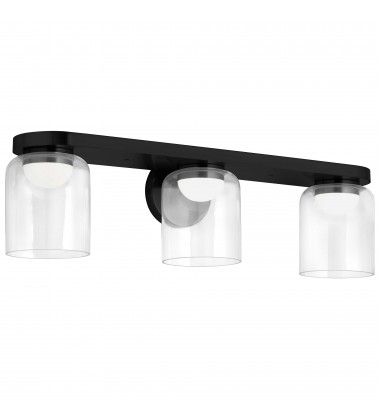 30W Vanity, MB w/ CLR Glass-(NAD-1930LEDW-MB)-Dainolite  30W Vanity, MB w/ CLR Glass-(NAD-1930LEDW-MB)-Dainolite