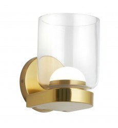  10W Wall Sconce, AGB w/ CLR Glass-(NAD-510LEDW-AGB)-Dainolite