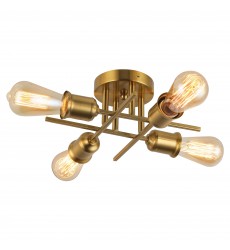  4LT Incandescent Semi-Flush Mount, AGB-(NEB-184SF-AGB)-Dainolite