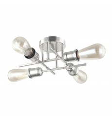  4LT Semi-Flush Mount, Burnished Chrome Finish-(NEB-184SF-BC)-Dainolite