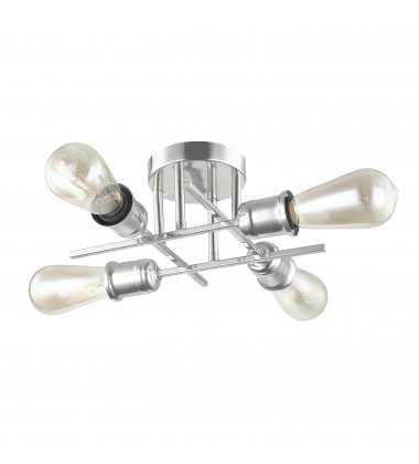  4LT Semi-Flush Mount, Burnished Chrome Finish-(NEB-184SF-BC)-Dainolite
