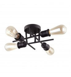  4LT Semi-Flush Mount, Espresso Finish-(NEB-184SF-ES)-Dainolite