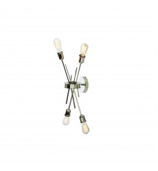 4LT Wall Sconce, Burnished Chrome Finish-(NEB-194W-BC)-Dainolite  4LT Wall Sconce, Burnished Chrome Finish-(NEB-194W-BC)-Dainolite