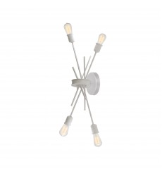 4LT Incandescent Wall Sconce Matte White -(NEB-194W-WH)-Dainolite  4LT Incandescent Wall Sconce Matte White -(NEB-194W-WH)-Dainolite