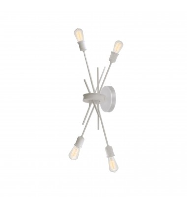 4LT Incandescent Wall Sconce Matte White -(NEB-194W-WH)-Dainolite  4LT Incandescent Wall Sconce Matte White -(NEB-194W-WH)-Dainolite