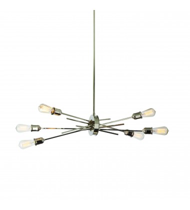 6LT Horizontal Pendant, Burnished Chrome Finish-(NEB-326HP-BC)-Dainolite