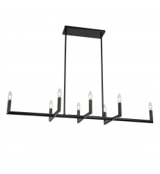 8LT Horiz Chandelier, MB-(NOR-478HC-MB)-Dainolite  8LT Horiz Chandelier, MB-(NOR-478HC-MB)-Dainolite