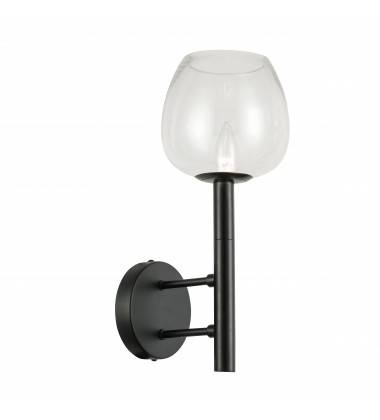 1LT Incandescent Wall Sconce, MB w/ CLR Glass-(NOR-91W-MB-CLR)-Dainolite  1LT Incandescent Wall Sconce, MB w/ CLR Glass-(NOR-91W-MB-CLR)-Dainolite