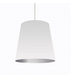  1LT Oversized Drum Pendant, Large - Wht/Slv-(OD-L-691)-Dainolite