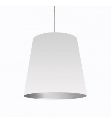  1LT Oversized Drum Pendant, Large - Wht/Slv-(OD-L-691)-Dainolite
