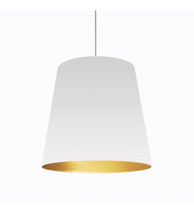  1LT Oversized Drum Pendant, Large - Wht/Gld-(OD-L-692)-Dainolite