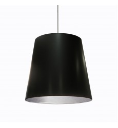 1LT Oversized Drum Pendant, Large - Blk/Slv-(OD-L-697)-Dainolite 1LT Oversized Drum Pendant, Large - Blk/Slv-(OD-L-697)-Dainolite
