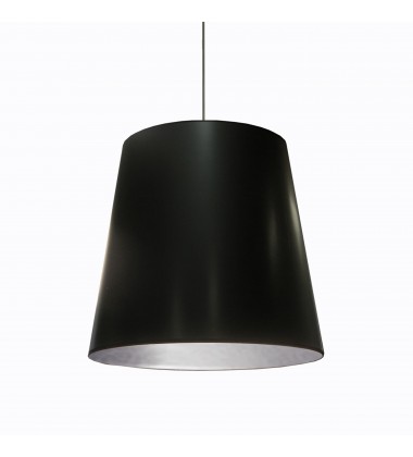 1LT Oversized Drum Pendant, Large - Blk/Slv-(OD-L-697)-Dainolite 1LT Oversized Drum Pendant, Large - Blk/Slv-(OD-L-697)-Dainolite