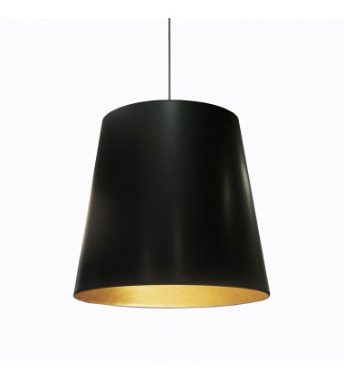 1LT Oversized Drum Pendant, Large - Blk/Gld-(OD-L-698)-Dainolite 1LT Oversized Drum Pendant, Large - Blk/Gld-(OD-L-698)-Dainolite