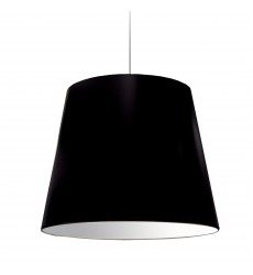  1LT Oversized Drum Pendant Large Black Shade-(OD-L-797)-Dainolite