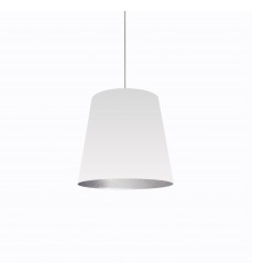  1LT Oversized Drum Pendant, Medium - Wht/Slv-(OD-M-691)-Dainolite