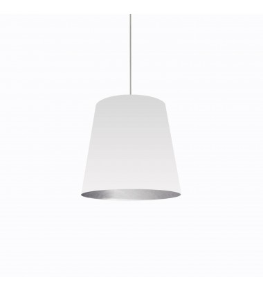  1LT Oversized Drum Pendant, Medium - Wht/Slv-(OD-M-691)-Dainolite