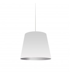  1LT Oversized Drum Pendant, Small - Wht/Slv-(OD-S-691)-Dainolite