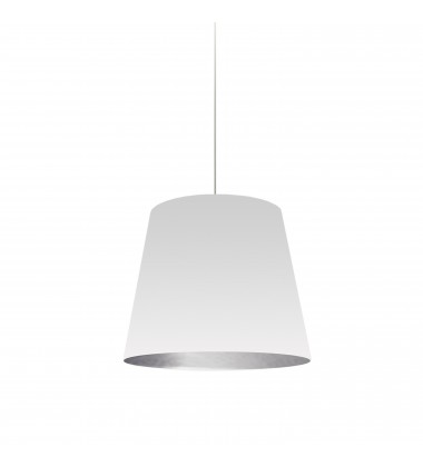  1LT Oversized Drum Pendant, Small - Wht/Slv-(OD-S-691)-Dainolite