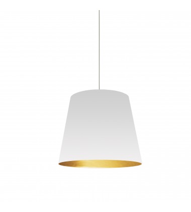  1LT Oversized Drum Pendant, Small - Wht/Gld-(OD-S-692)-Dainolite
