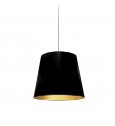 1LT Oversized Drum Pendant, Small - Blk/Gld-(OD-S-698)-Dainolite 1LT Oversized Drum Pendant, Small - Blk/Gld-(OD-S-698)-Dainolite