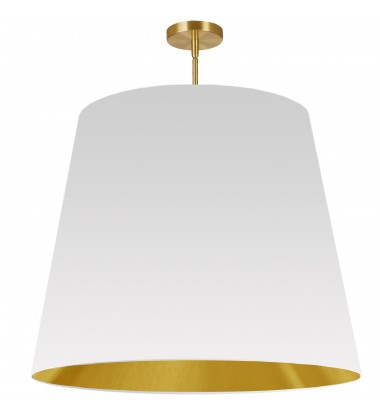  1LT Oversized Drum Pendant X-Large, WH/GLD Shade-(ODR-XL-692)-Dainolite