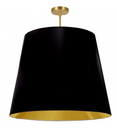  1LT Oversized Drum Pendant X-Large, BK/GLD Shade-(ODR-XL-698)-Dainolite