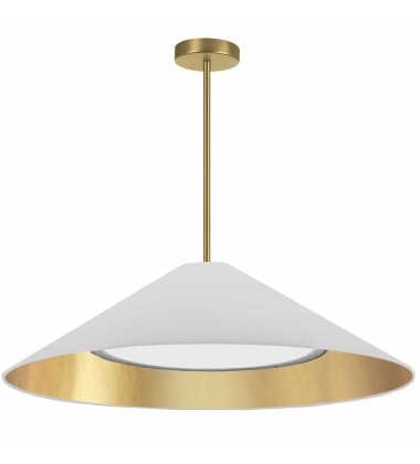  30W Pendant, AGB w/ Fabric Shade-(PAD-2630P-AGB-692)-Dainolite