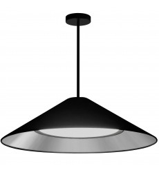  30W Pendant, MB w/ Fabric Shade-(PAD-2630P-MB-697)-Dainolite
