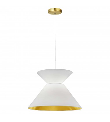  1LT Patricia Pendant, WHT/GLD Shade, AGB-(PAT-181P-AGB-692)-Dainolite
