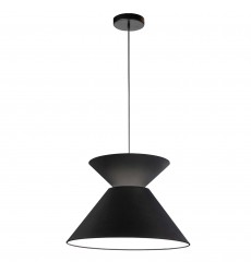  1LT Patricia Pendant, BLK Shade, BK-(PAT-181P-BK-797)-Dainolite