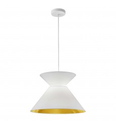  1LT Patricia Pendant, WHT/GLD Shade, WH-(PAT-181P-WH-692)-Dainolite
