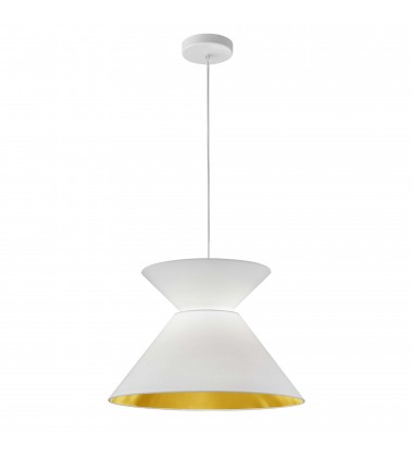  1LT Patricia Pendant, WHT/GLD Shade, WH-(PAT-181P-WH-692)-Dainolite