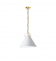 1LT Incand Pendant, AGB w/ WH Shade-(PCN-161P-AGB-790)-Dainolite  1LT Incand Pendant, AGB w/ WH Shade-(PCN-161P-AGB-790)-Dainolite