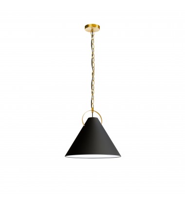  1LT Incand Pendant, AGB w/ BK Shade-(PCN-161P-AGB-797)-Dainolite
