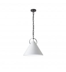  1LT Incand Pendant, MB w/ WH Shade-(PCN-161P-MB-790)-Dainolite