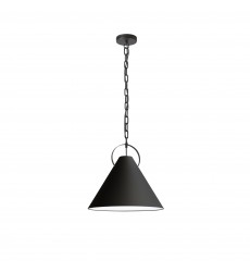  1LT Incand Pendant, MB w/ BK Shade-(PCN-161P-MB-797)-Dainolite
