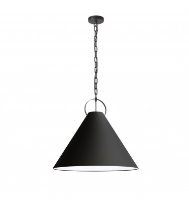  1LT Incand Pendant, MB w/ BK Shade-(PCN-241P-MB-797)-Dainolite