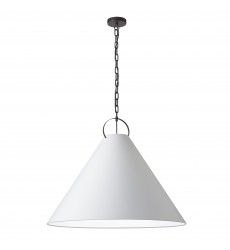  1LT Incand Pendant, MB w/ WH Shade-(PCN-321P-MB-790)-Dainolite