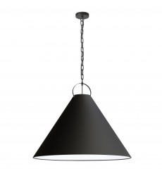  1LT Incand Pendant, MB w/ BK Shade-(PCN-321P-MB-797)-Dainolite