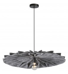  1LT Incandescent Pendant, MB w/ GRY Felt Shade-(PGD-311P-MB-500)-Dainolite