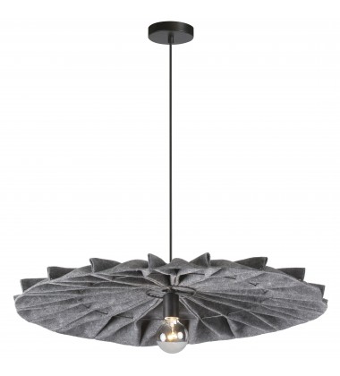  1LT Incandescent Pendant, MB w/ GRY Felt Shade-(PGD-311P-MB-500)-Dainolite